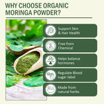 Pure moringa powder for hair and skin routine