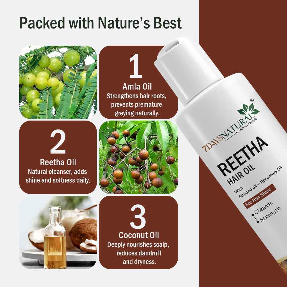 Reetha Hair Oil for scalp care