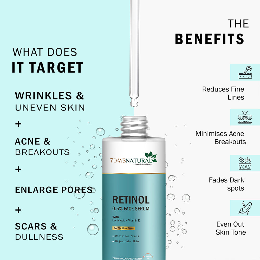 Retinol 0.5% Face Serum with Lactic Acid + Vitamin E