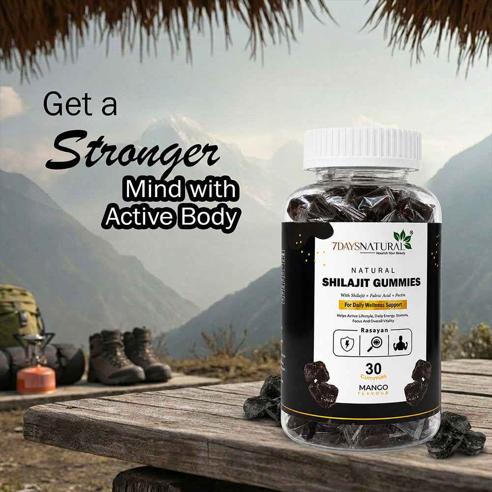 Shilajit Gummies for Energy, Stamina & Focus – Mango Flavour 