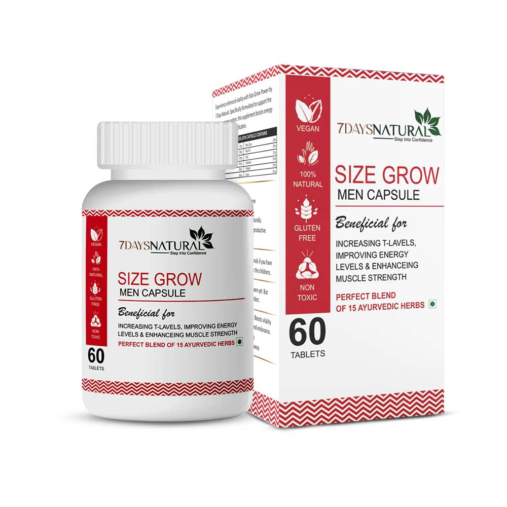 Size Grow Men Capsules for Strength & Stamina | 7DaysNatural