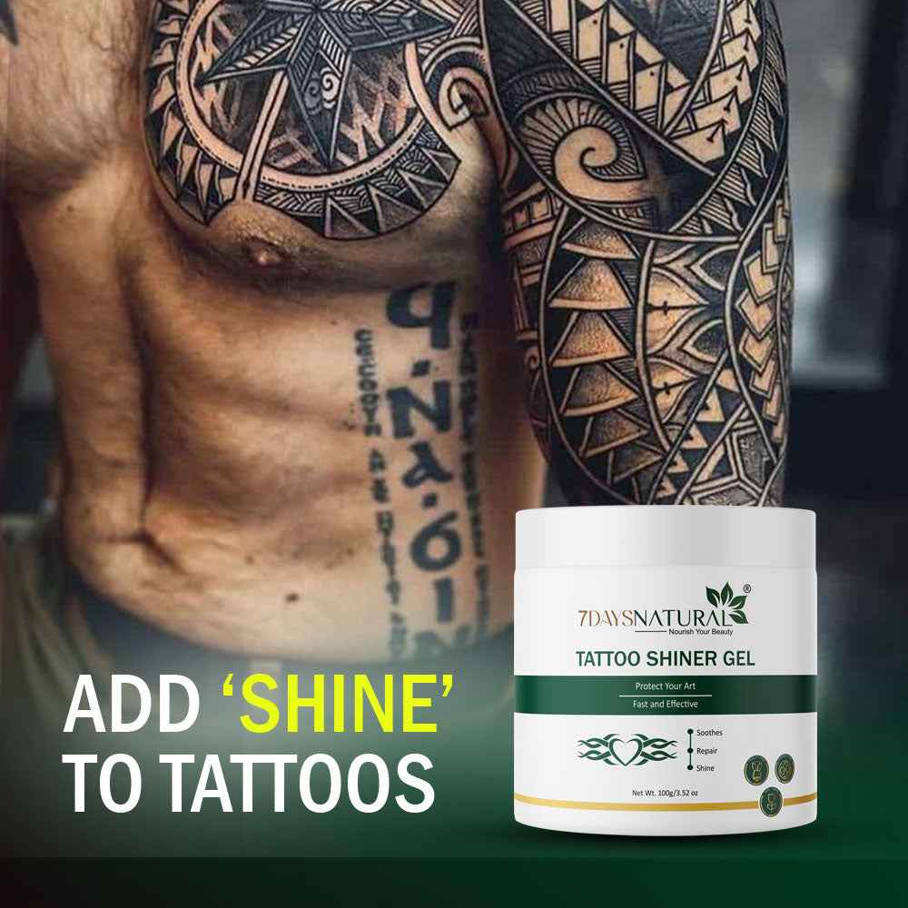 Tattoo care gel for a smooth and shiny look