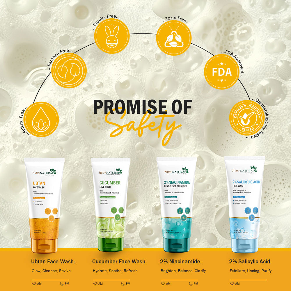 Ubtan Face Wash with Turmeric & Kumkumadi Oil  - 7DaysNatural