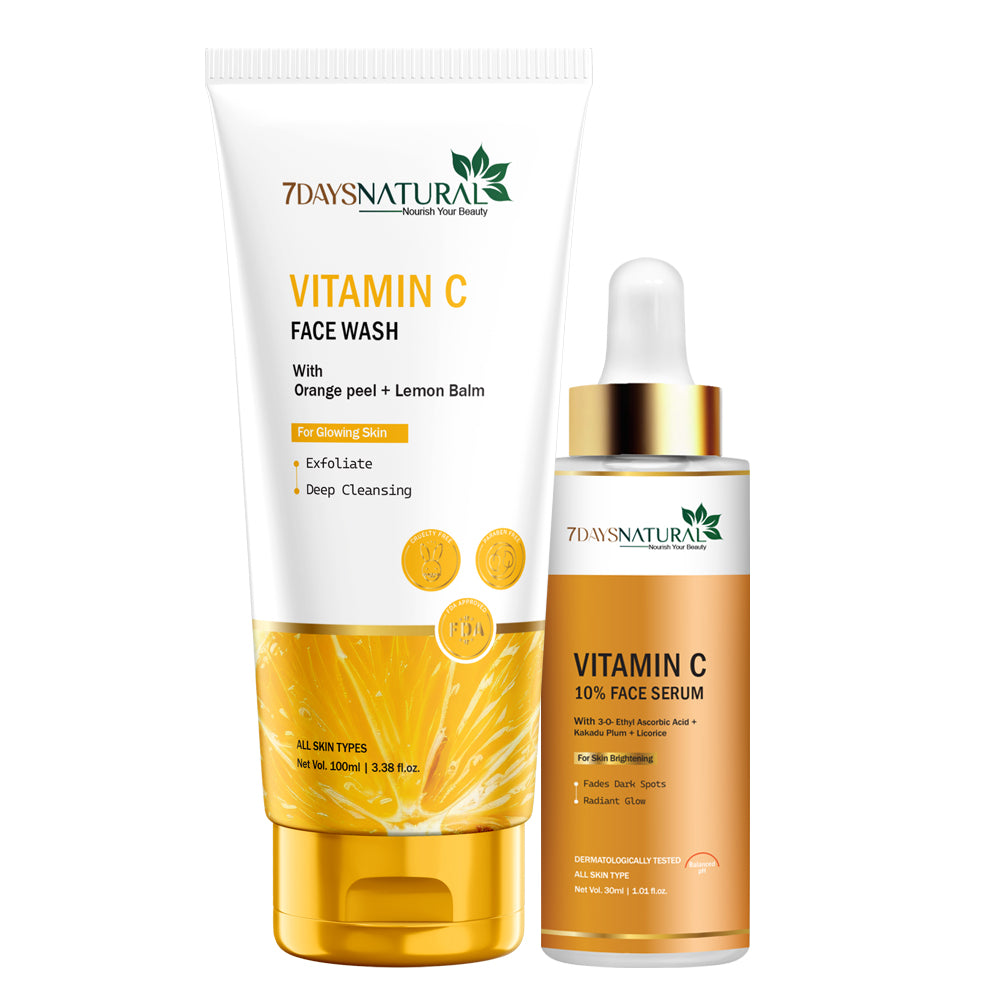 Vitamin C Serum & Face Wash Combo Pack of 2 | 7DaysNatural