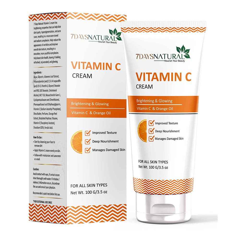 Vitamin C Face Cream | Oil Free, Quick Absorbing | 7Daysnatural