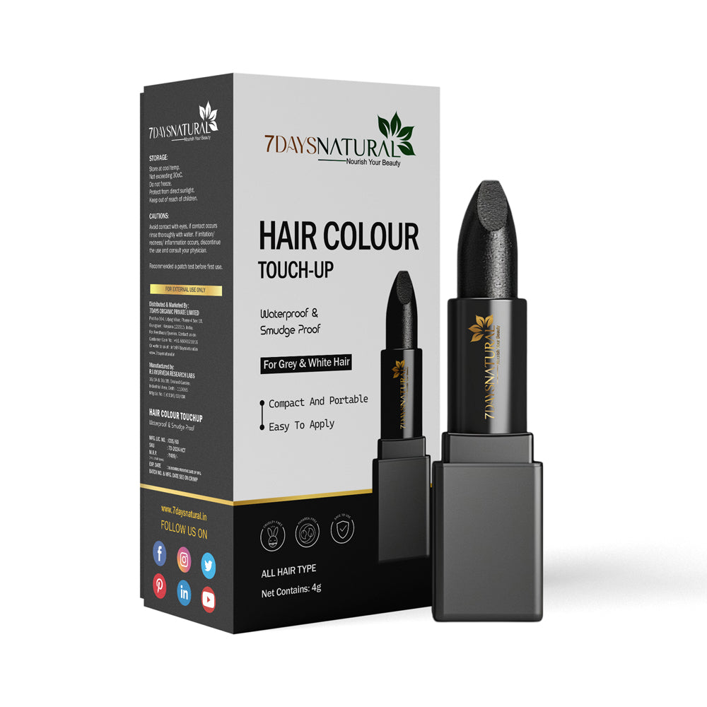 Black Hair Colour Touch-Up Stick | Waterproof | 7DaysNatural - 7DaysNatural